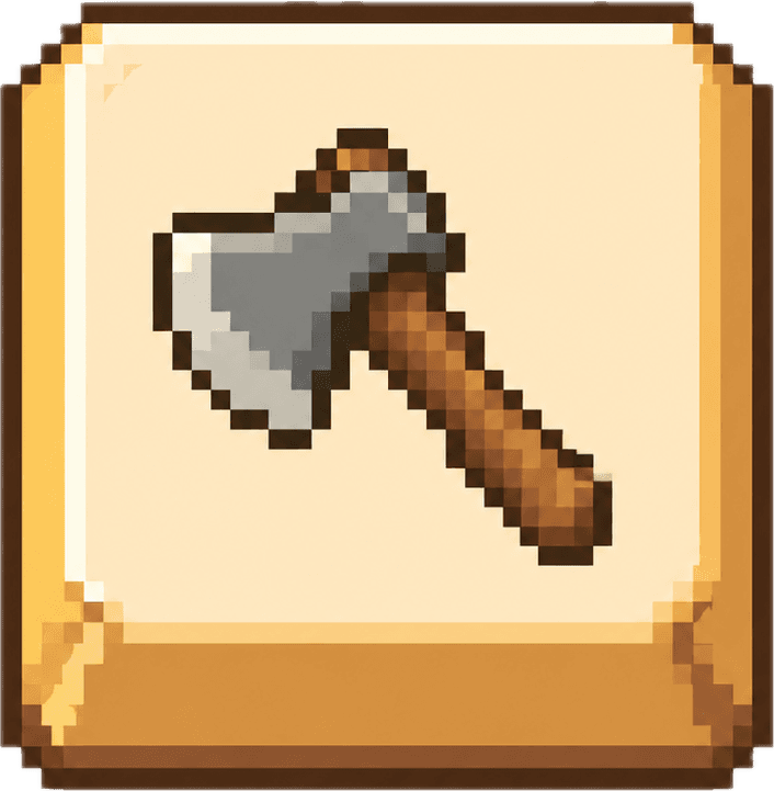 Axe icon card