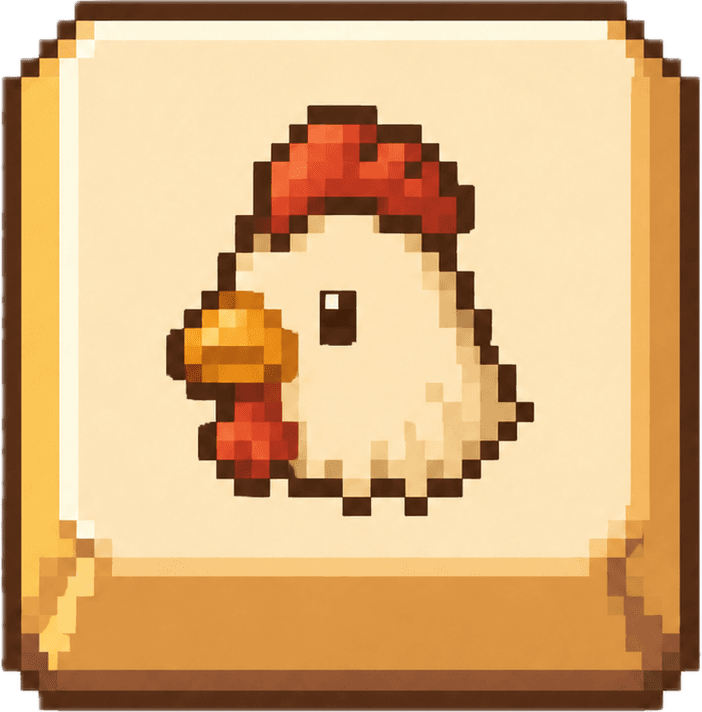 Chicken icon card