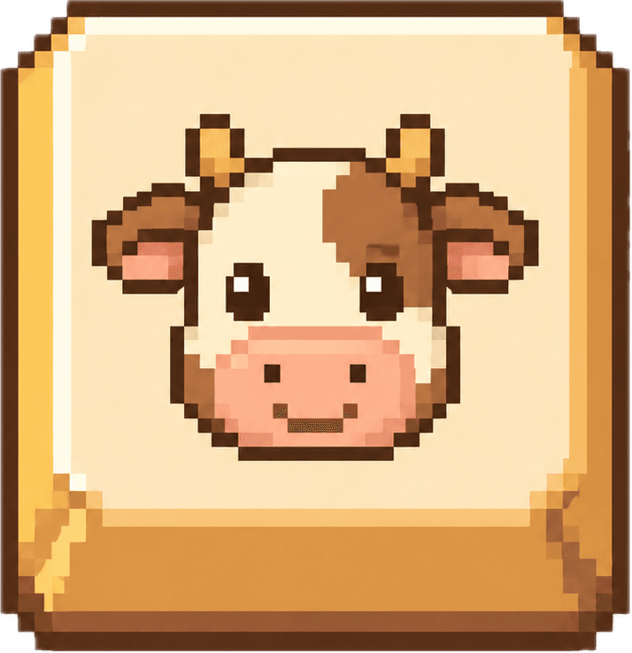 Cow icon card